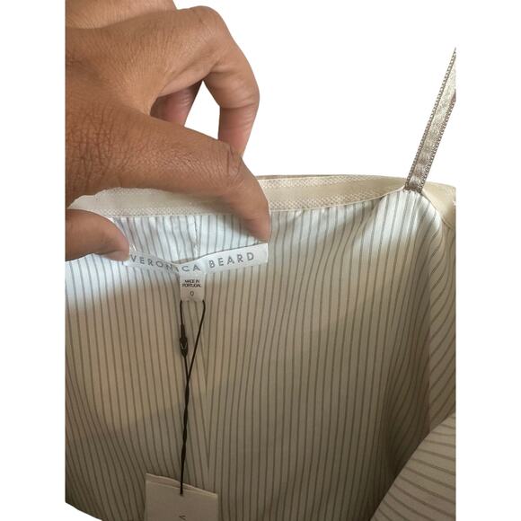 NWT Veronica Beard Joanna Jumpsuit Women's Size 0 Khaki Strapless Chic Outfit - Picture 8 of 10